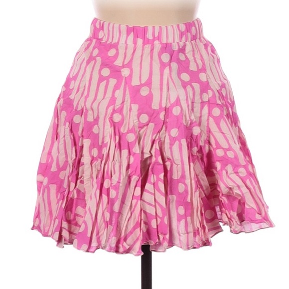 Rhode Pink Ruffle Hilary Mini Skirt - Picture 3 of 8